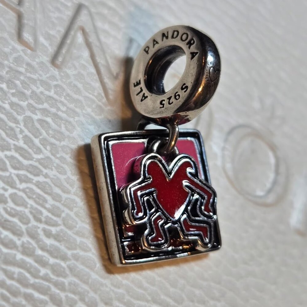 Keith Haring-Inspired By His Graphic Art Work, Design Sterling Silver